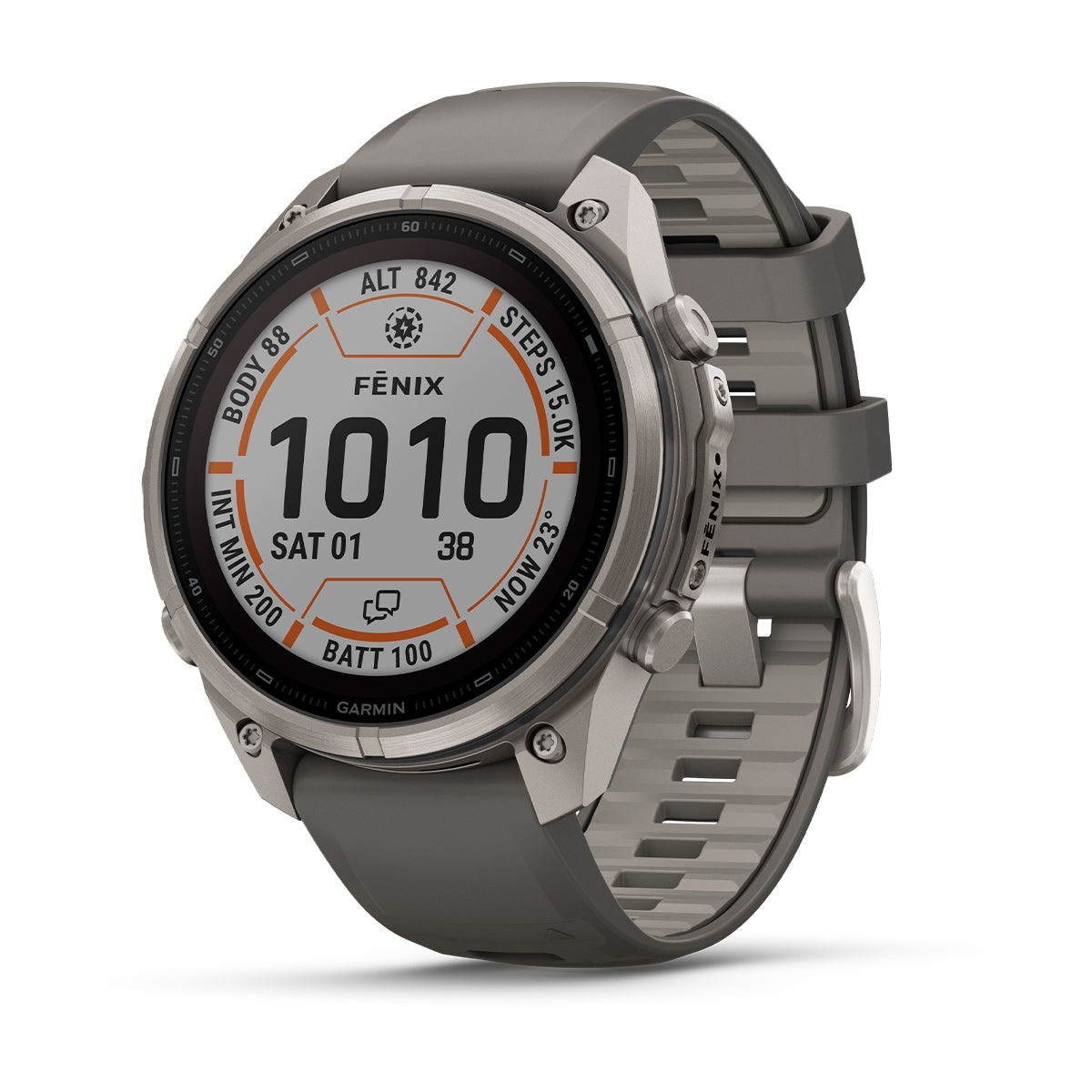 Garmin fenix 9 Pro inReach Solar 47mm Sapphire GPS Smartwatch - front view