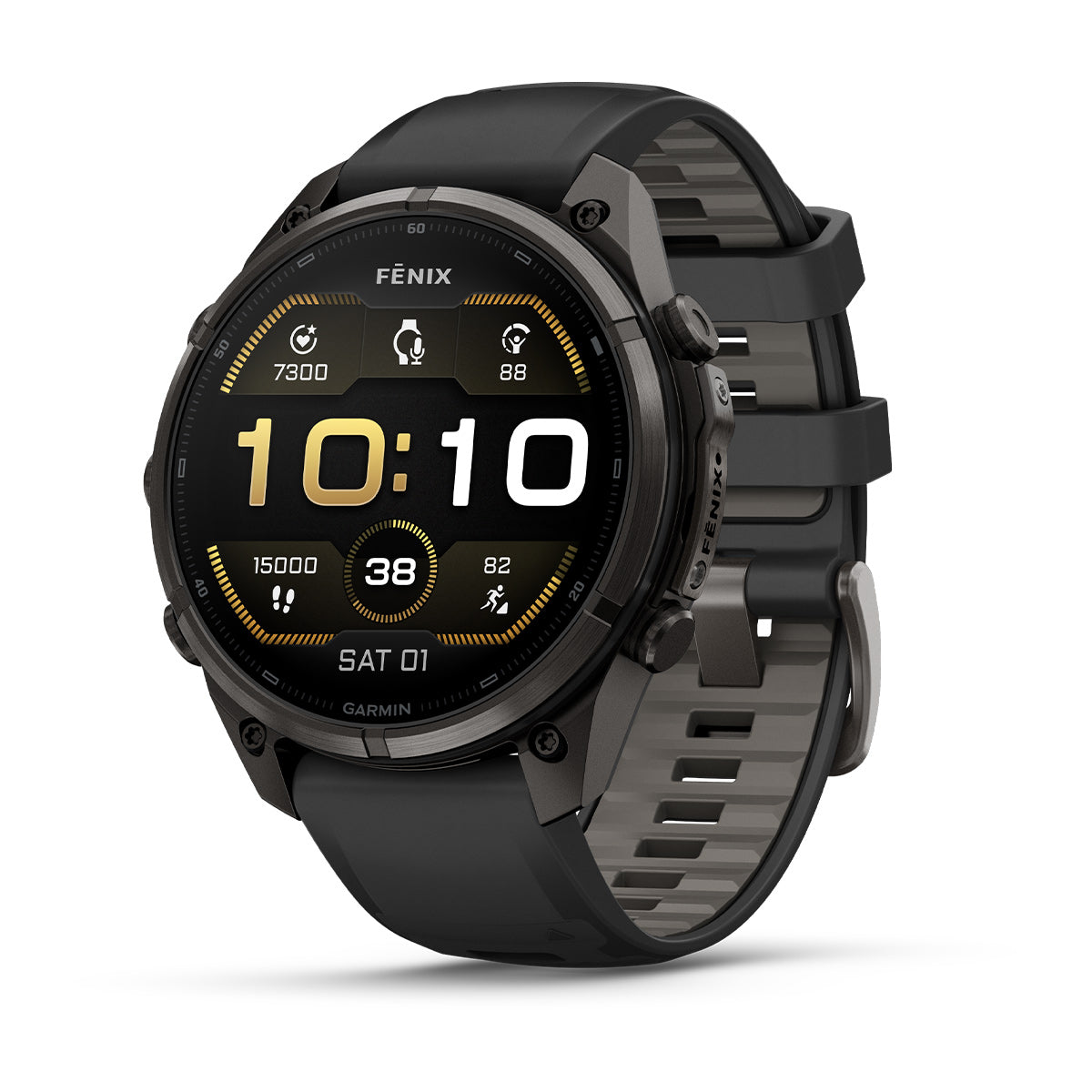 Garmin fenix 9 Pro 47mm AMOLED Sapphire GPS Smartwatch - front view