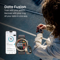 Amazfit Helio Smart Ring – Titanium Health Tracker (Ring Size 12)