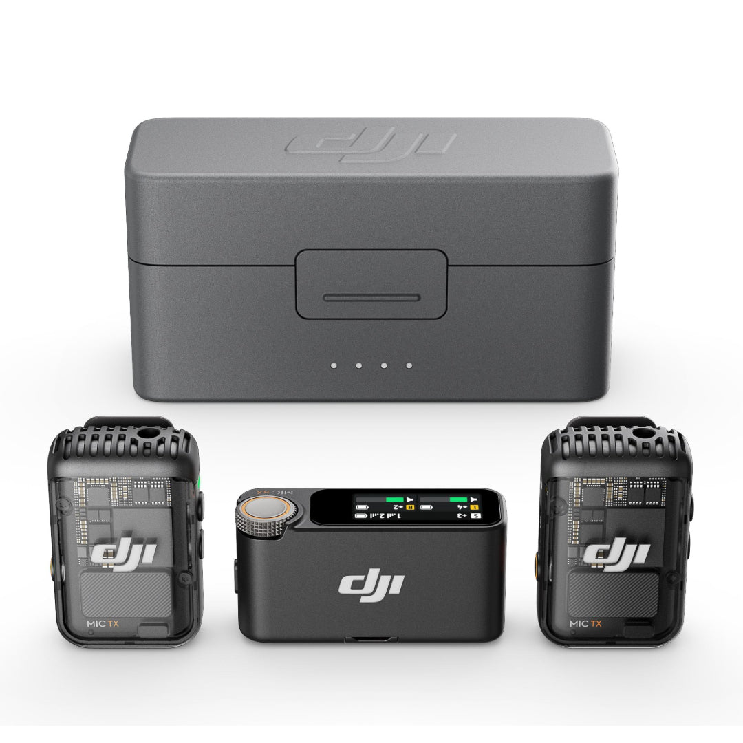 DJI Mic 2 2TX+1RX+Case CP.RN.00000324.02 two transmitters, receiver and charging case