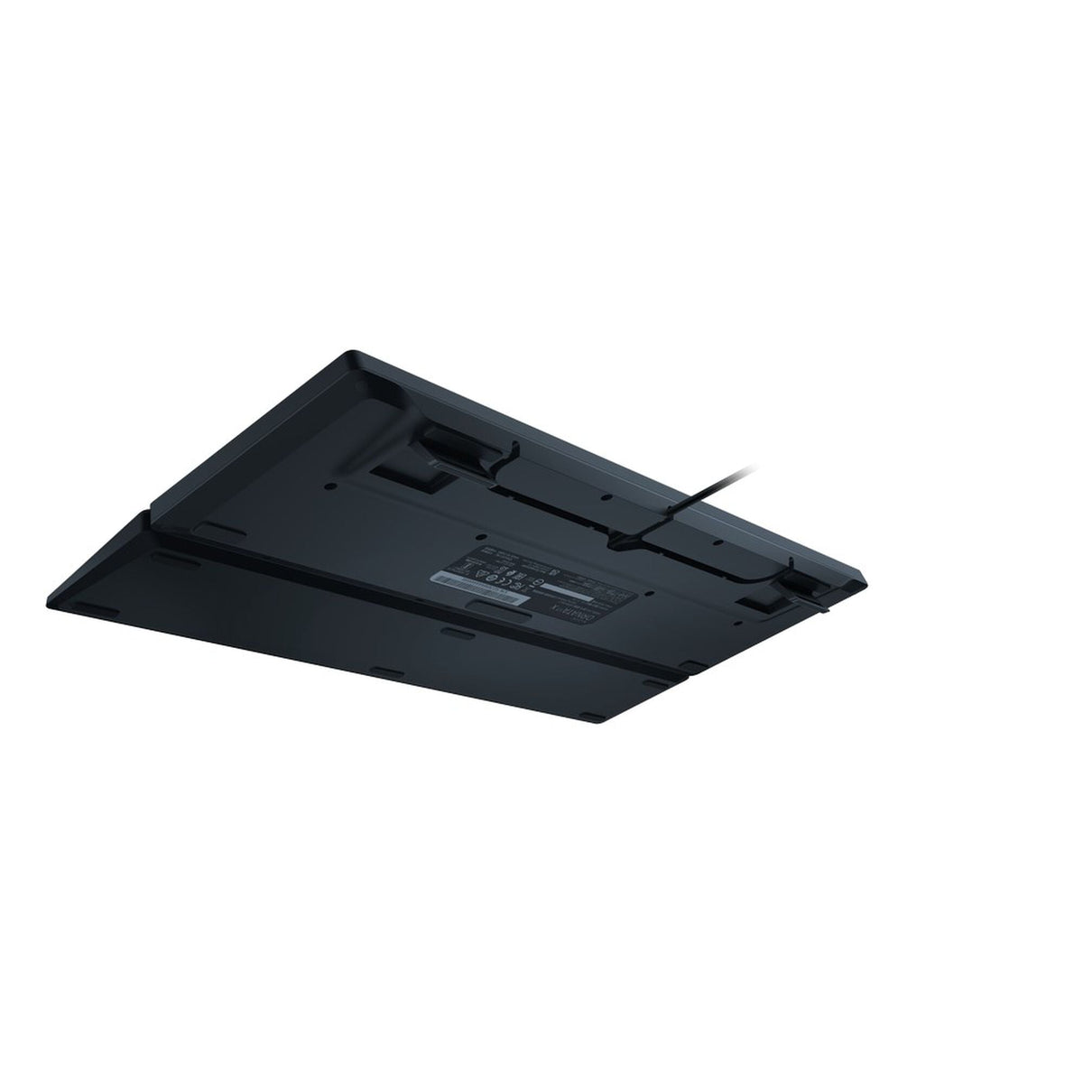 Razer Ornata V3 X Low-Profile Membrane Gaming Keyboard, UK Layout - Black - underside and cable routing