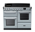 Rangemaster Estel Deluxe 110 Induction range cooker in Misty Blue with Chrome trim