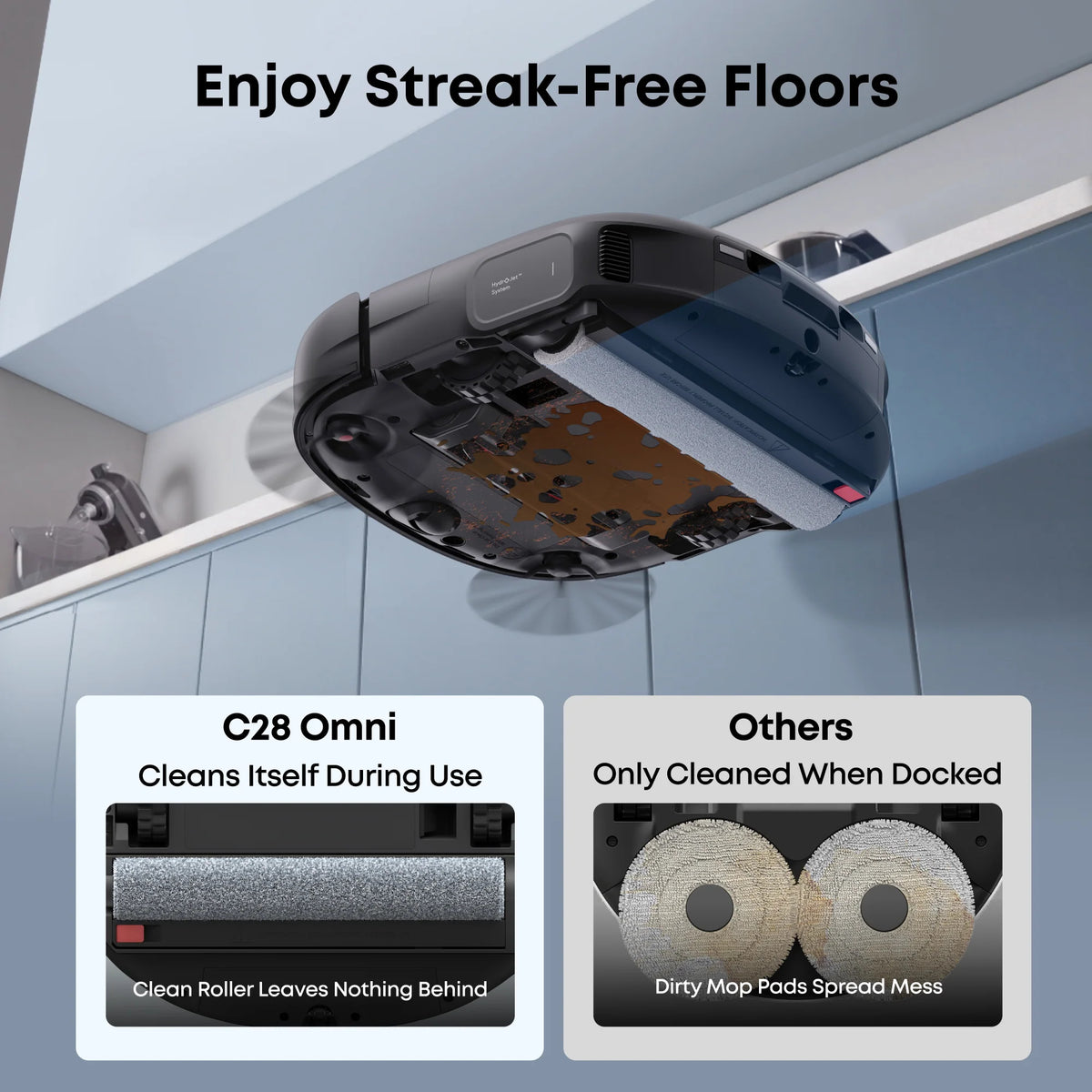 eufy Omni C28A Robot Vacuum & Mop with All-in-One Station | T211AV10