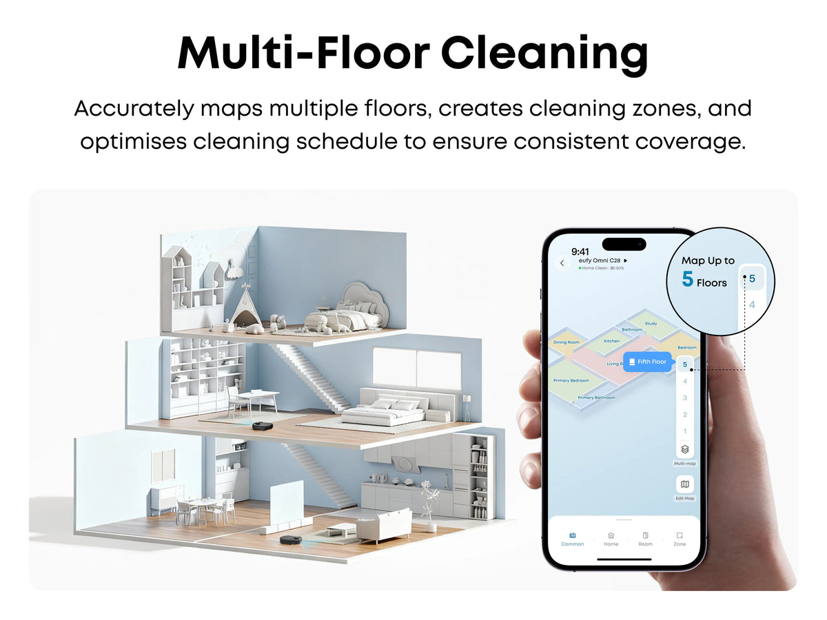 eufy Omni C28A Robot Vacuum & Mop with All-in-One Station | T211AV10