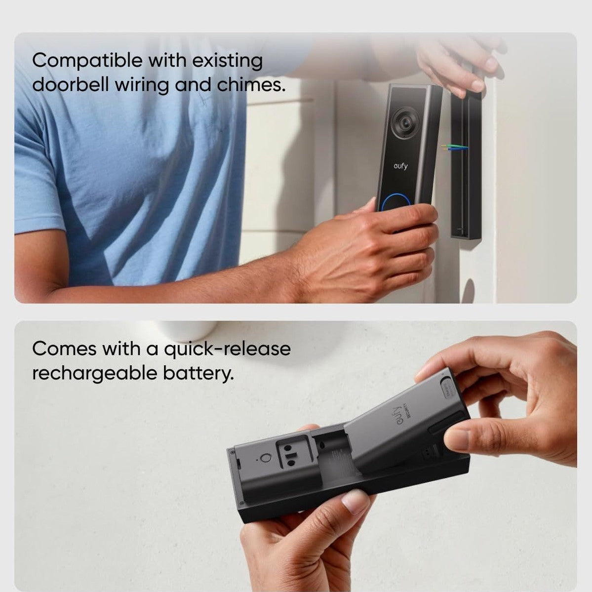 Eufy Video Doorbell C31 Smart Doorbell 2K - Black | T8223312 Eufy Smart Camera Euronics Ireland
