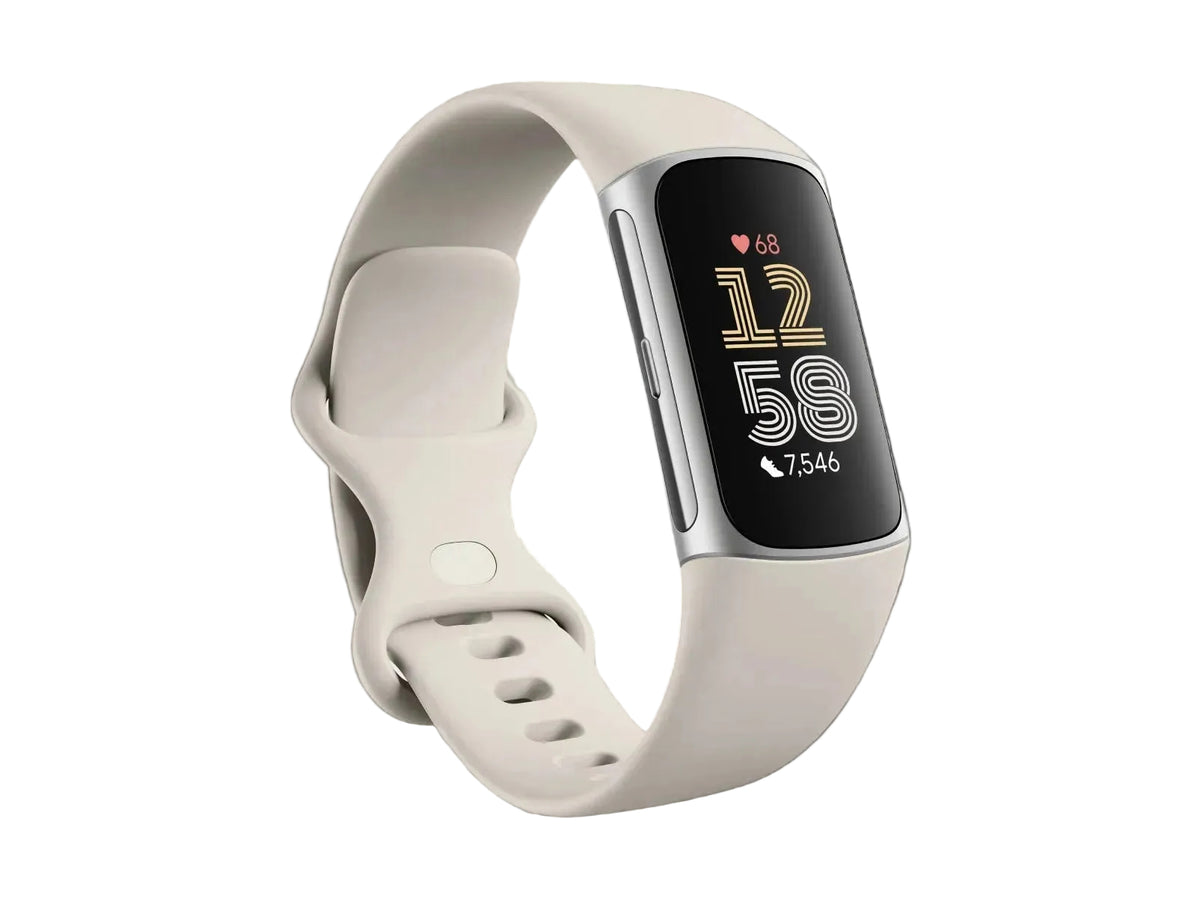Fitbit Charge 6 Fitness Tracker - Porcelain/Silver | 79-GA05185-GB
