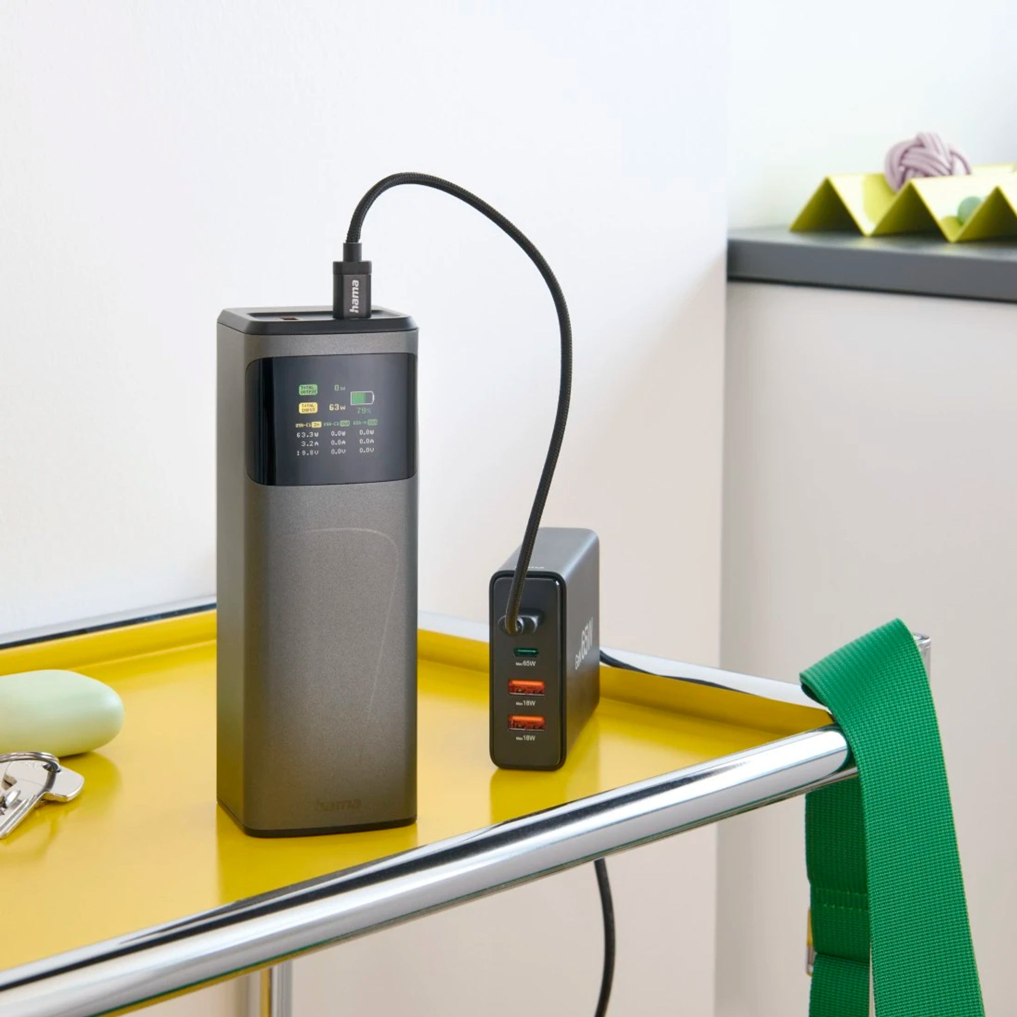 Hama High Power 65W 20,000mAh Fast Charging Power Bank | USB-C + USB-A | 536525