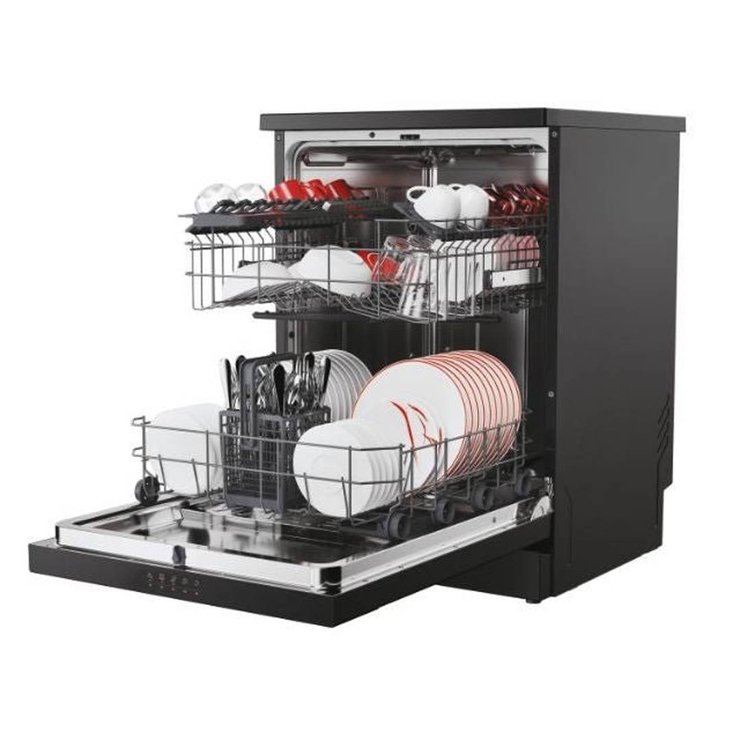 Hoover Black 13 Place Free Standing Dishwasher | HF3C7L0B-80 Hoover Dishwasher Euronics Ireland