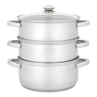 Judge HX04 22cm 3 tier glass lid steamer set product image 1