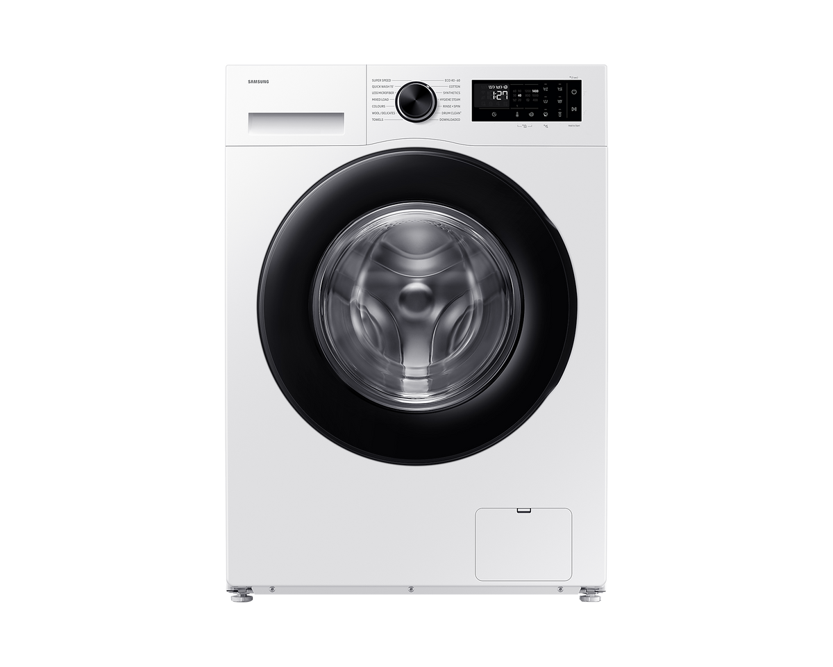 Samsung Series 5 AI Energy 10kg 1400rpm Washing Machine with ecobubble - White - front view