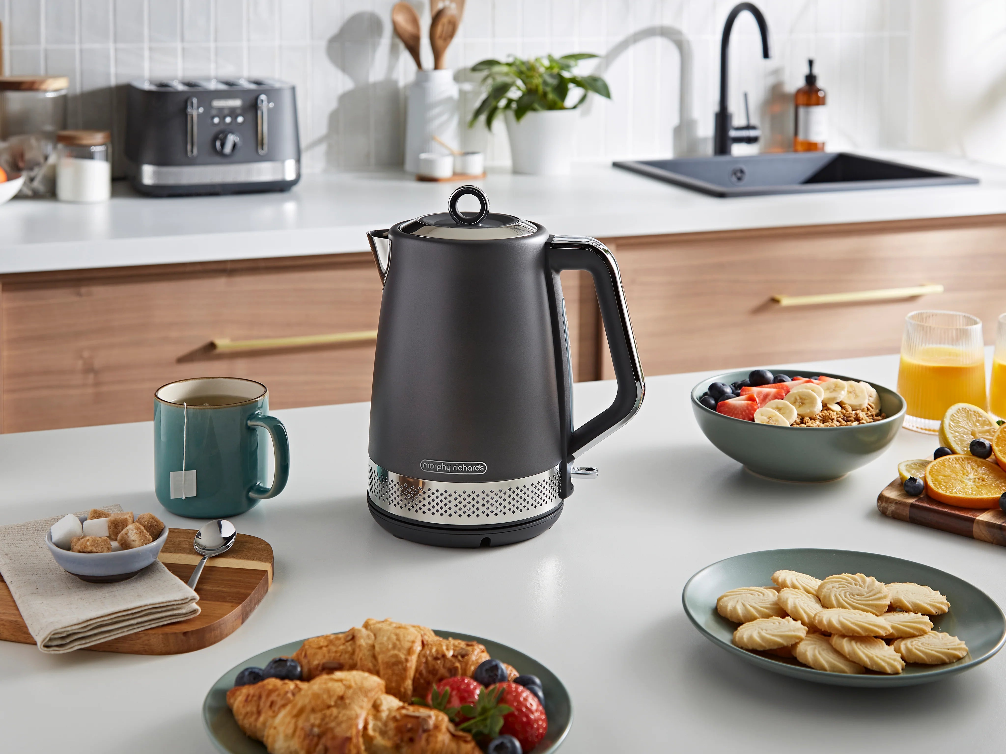 Morphy Richards Illumination 1.7L Grey Jug Kettle - Titanium | 108022
