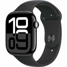 Apple Watch Series 10 GPS 46mm Jet Black Aluminium Case with Black Sport Band - M/L | MWWQ3QA/A