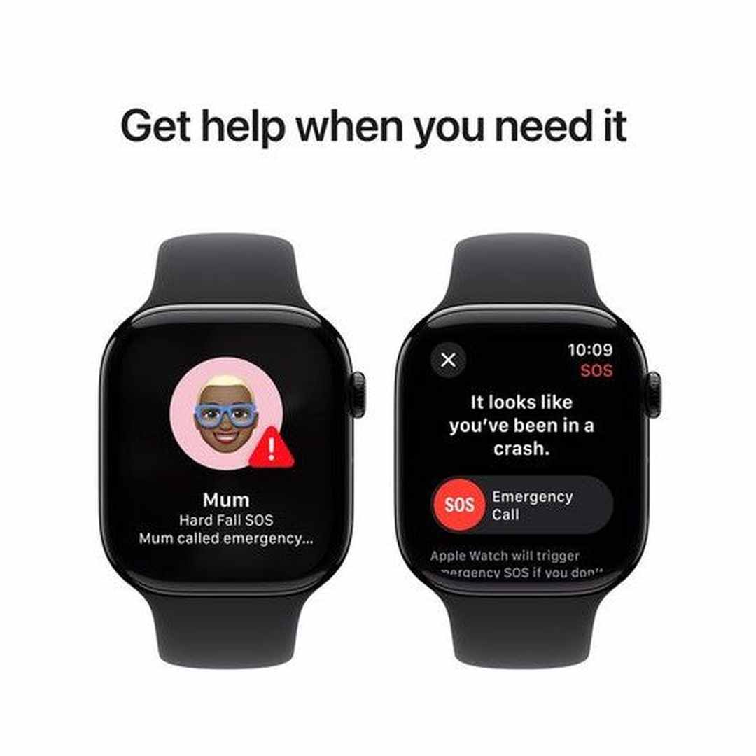 Apple Watch Series 10 GPS 46mm Jet Black Aluminium Case with Black Sport Band - M/L | MWWQ3QA/A Apple Smartwatch Euronics Ireland