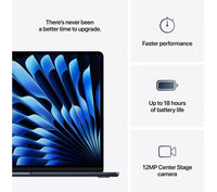 Apple MacBook Air 15.3" M4 10-Core CPU 16GB 512GB - Midnight 2025 | MW1M3B/A