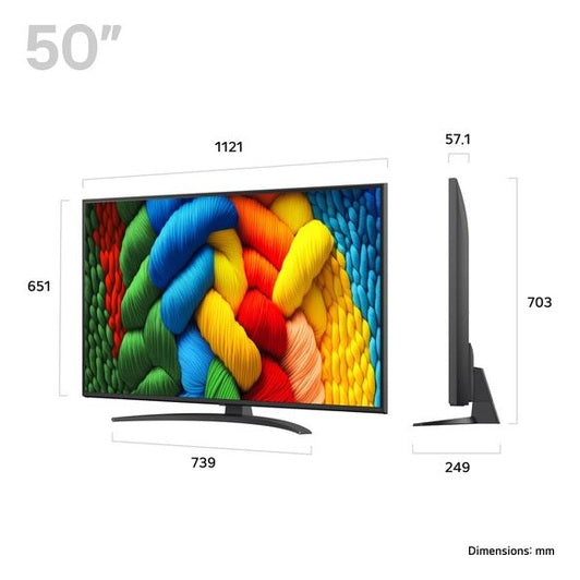 LG Nano81 50" 4K UHD NanoCell Smart TV | 50NANO81A6A.AEK LG TV Euronics Ireland