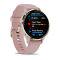 Garmin Venu 3s Smartwatch - Soft Gold - Rose Case | 49-GAR-010-02785-03