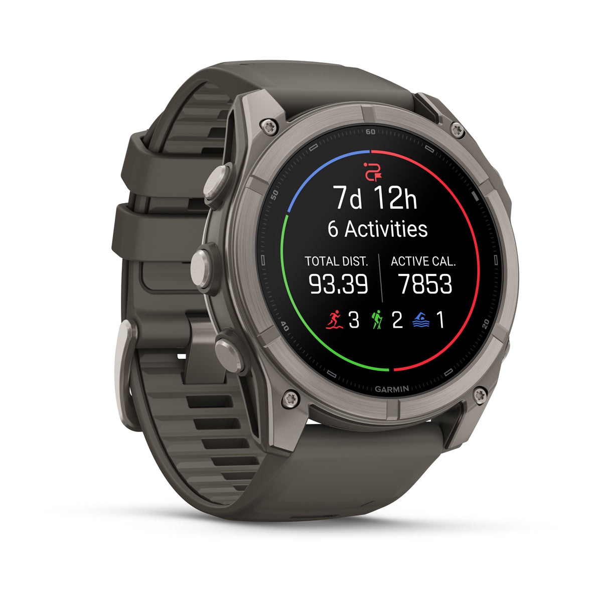 Garmin fenix 9 51mm AMOLED Sapphire GPS Smartwatch - front-left angled view
