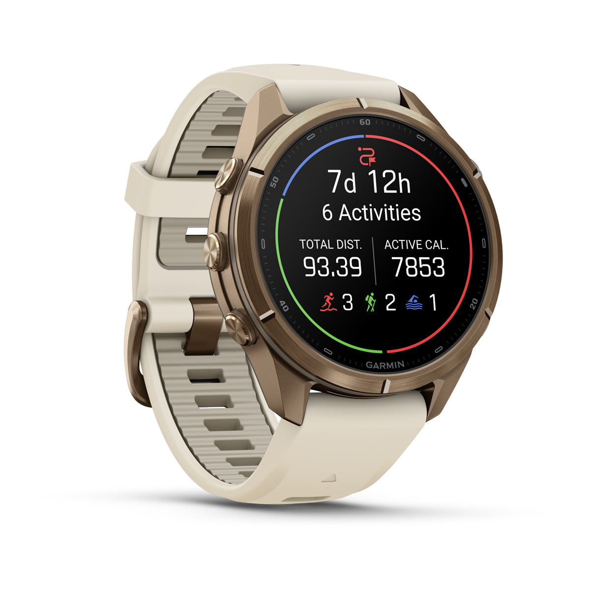 Garmin fenix 9 Pro inReach 43mm AMOLED Sapphire GPS Smartwatch - front-left angled view