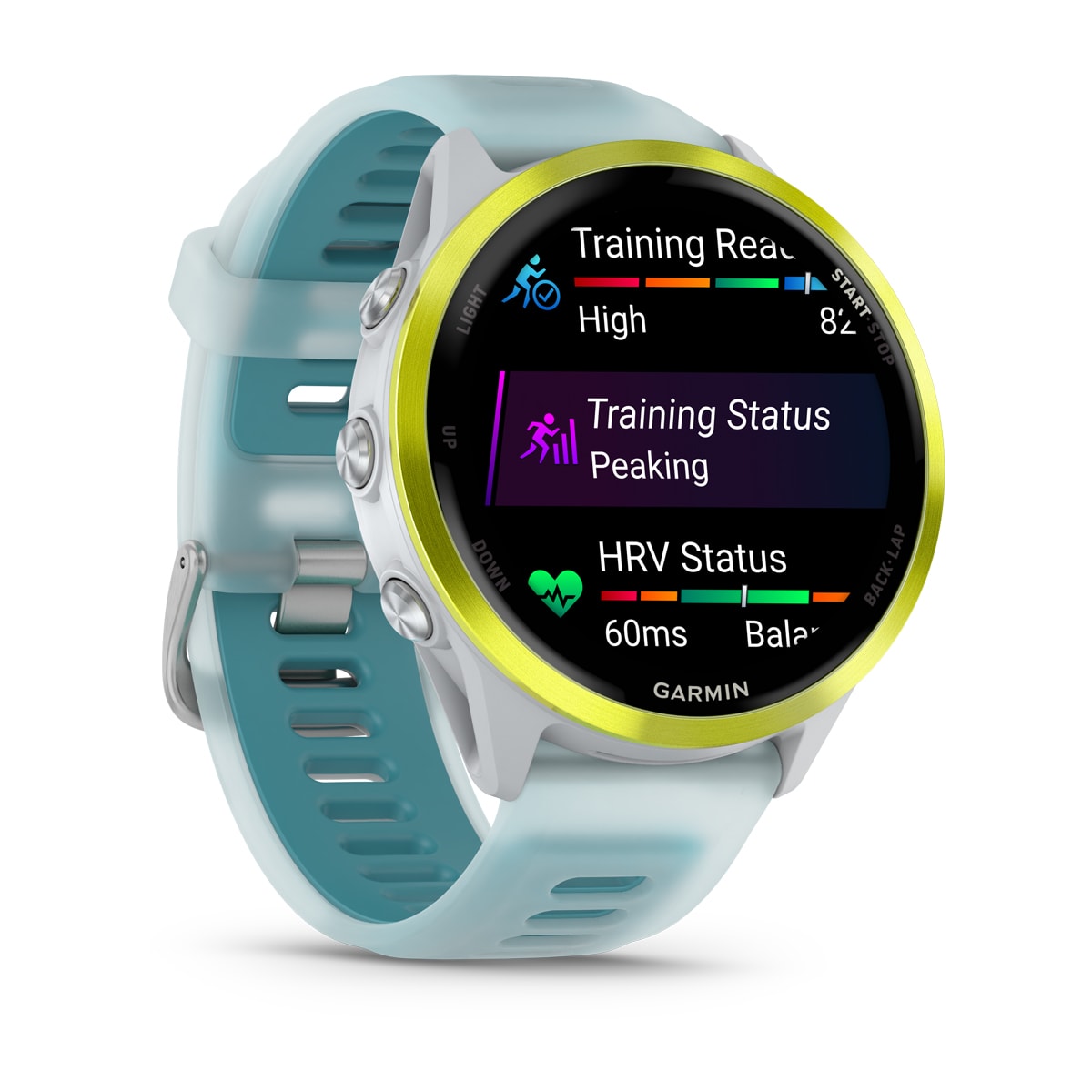 Garmin Forerunner 570 47mm GPS Running Smartwatch - angled left-front view