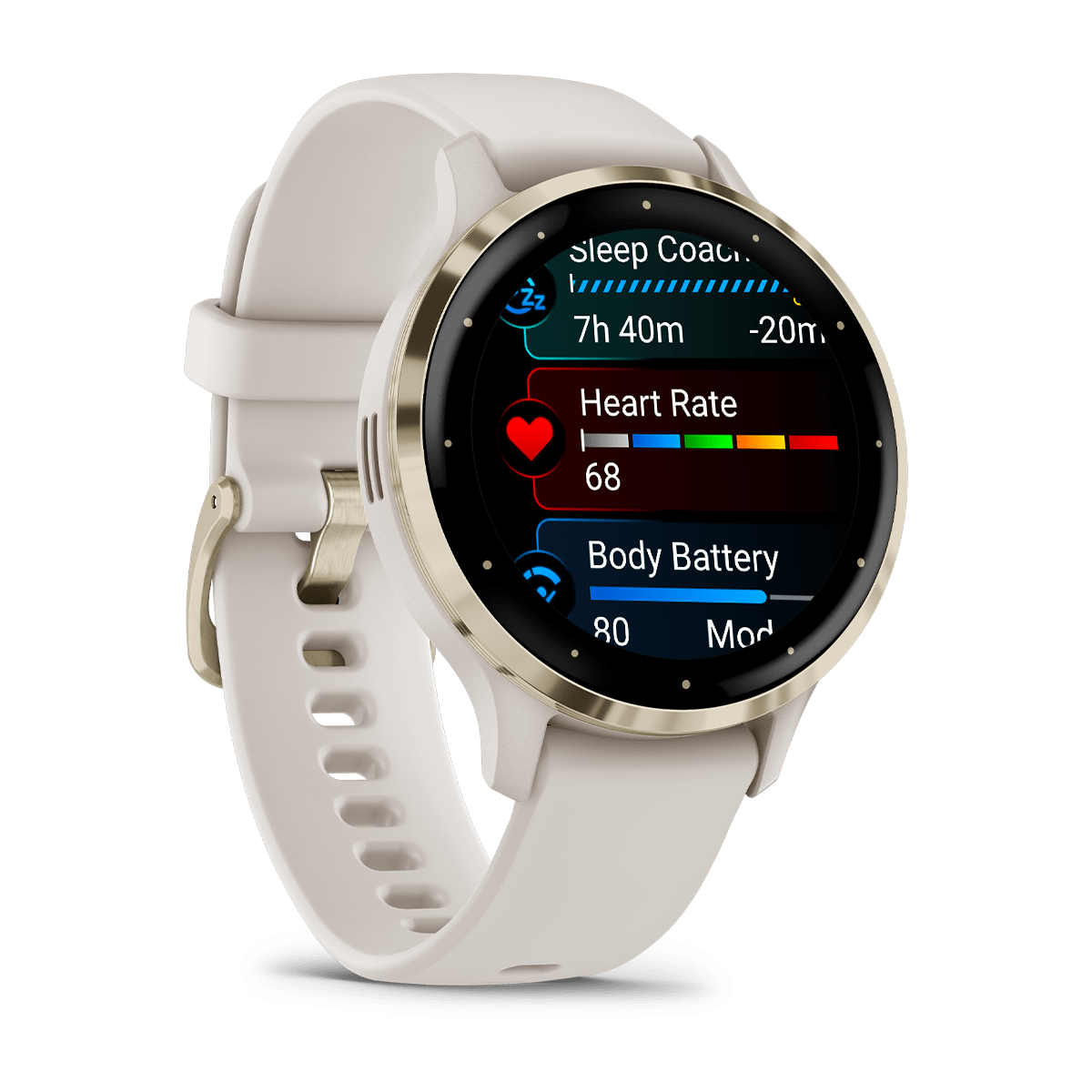 Garmin Venu 3S 41mm GPS Health Smartwatch - angled left-front view