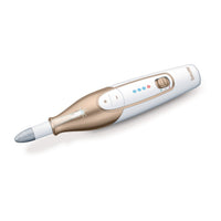 Beurer MP 64 Cordless Manicure/Pedicure Set Gold, studio shot showing gold and white cordless device with no cable
