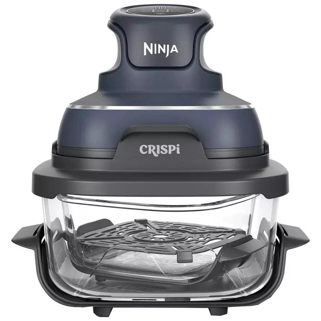 Ninja Crispi™ 4-in-1 Portable Glass Air Fryer Cooking System - Blue | FN101UKGY Ninja Grill Euronics Ireland