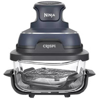 Ninja Crispi™ 4-in-1 Portable Glass Air Fryer Cooking System - Blue | FN101UKGY Ninja Grill Euronics Ireland