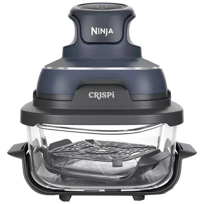 Ninja Crispi™ 4-in-1 Portable Glass Air Fryer Cooking System - Blue | FN101UKGY Ninja Grill Euronics Ireland