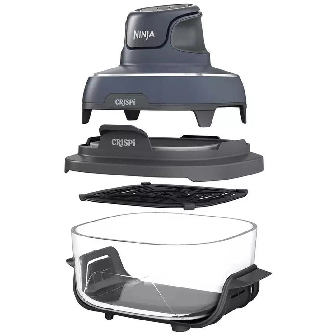 Ninja Crispi™ 4-in-1 Portable Glass Air Fryer Cooking System - Blue | FN101UKGY Ninja Grill Euronics Ireland