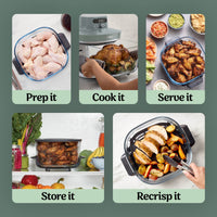 Ninja CRISPi PRO 7-in-1 XL Glass Air Fryer – Ash Grey | AS101UKGY