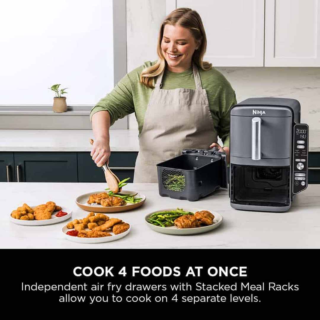 Ninja Double Stack XL 2 Drawer Air Fryer 9.5L | SL400UK Ninja Air Fryer Euronics Ireland