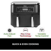 Ninja Foodi Dual Zone Air Fryer 7.6 L | AF300UK Ninja Air Fryer Euronics Ireland