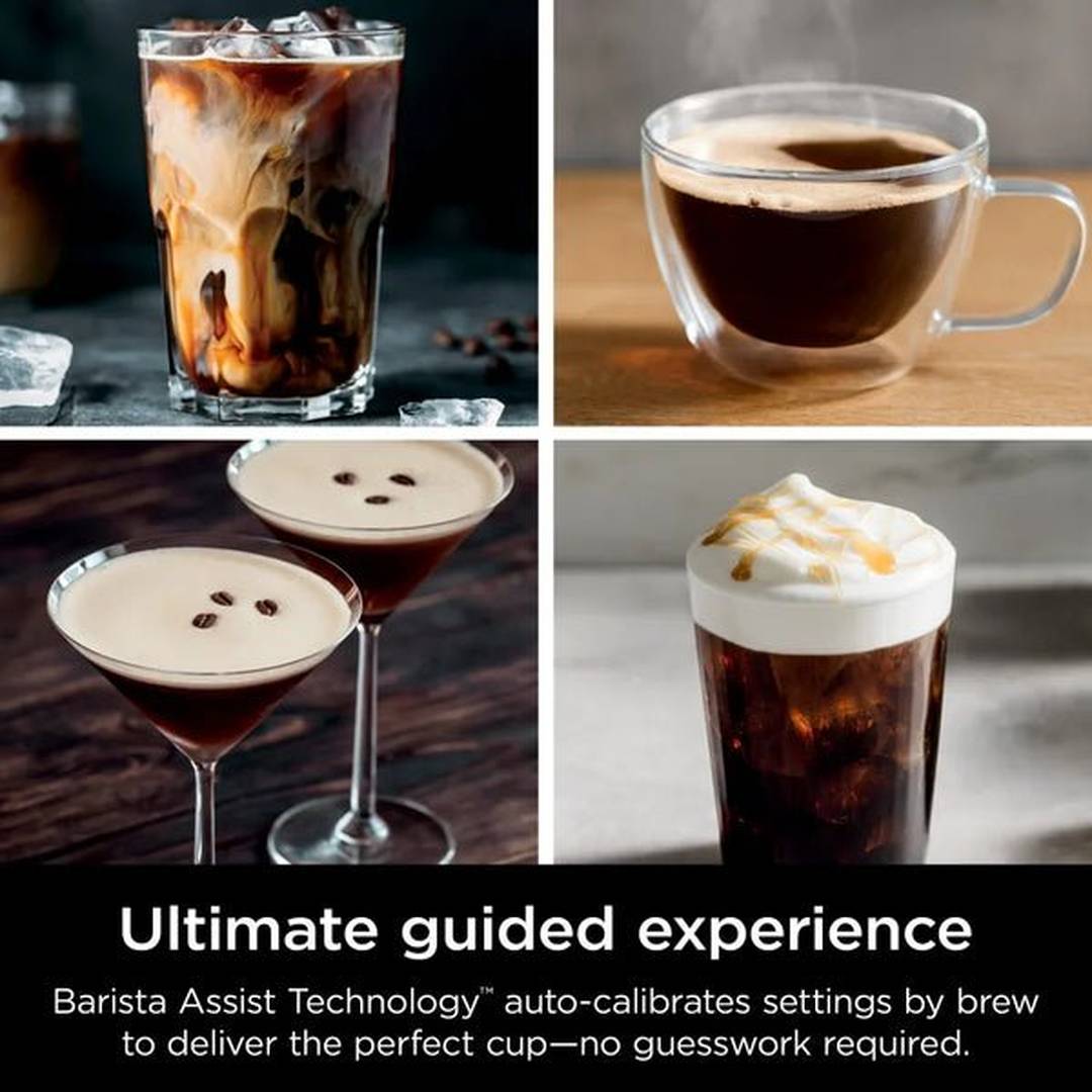 Ninja Luxe Cafe Premier ES601UK, examples of iced coffee and espresso martini drinks