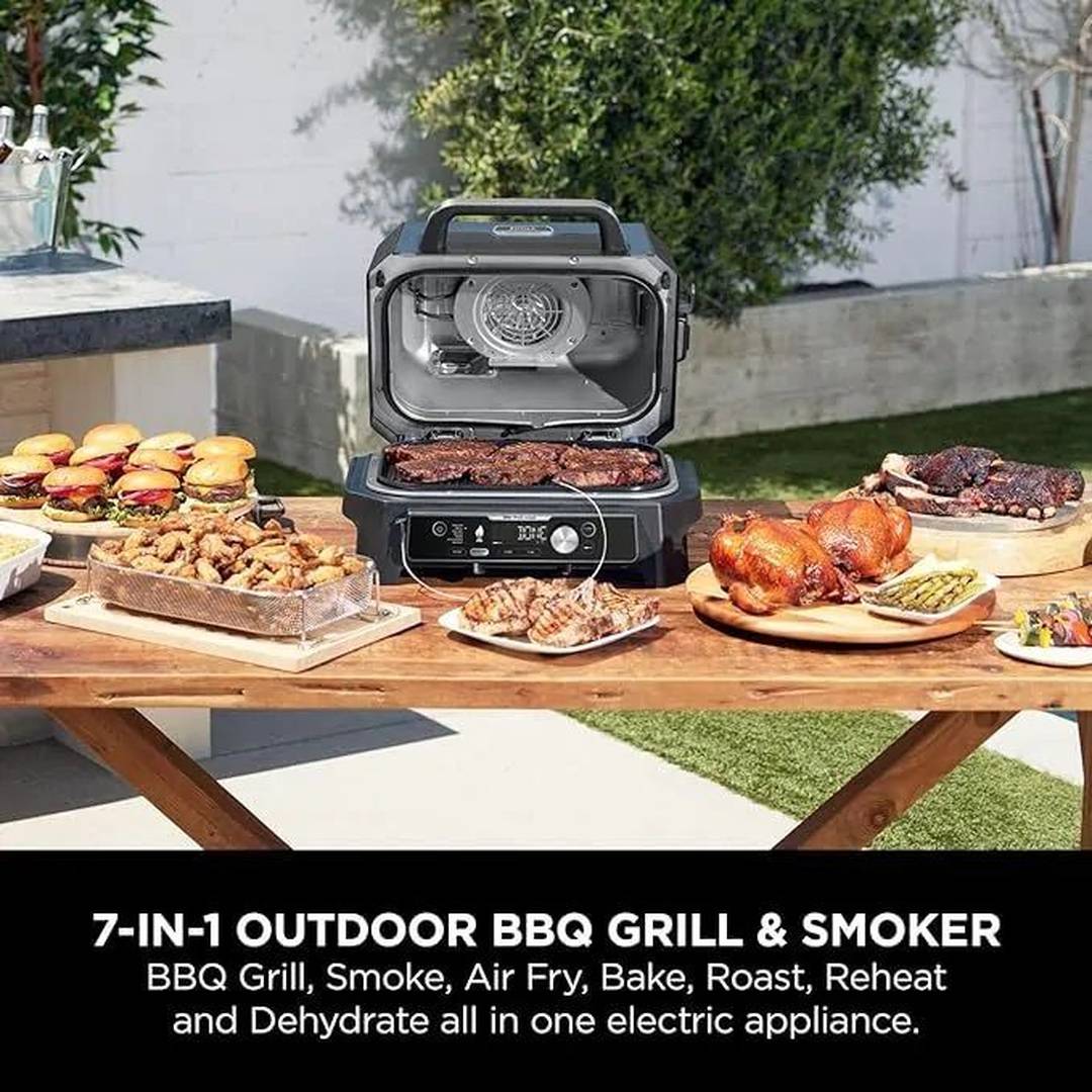 Ninja Woodfire Pro Connect XL Electric BBQ Grill & Smoker | OG901UK Ninja Grill Euronics Ireland