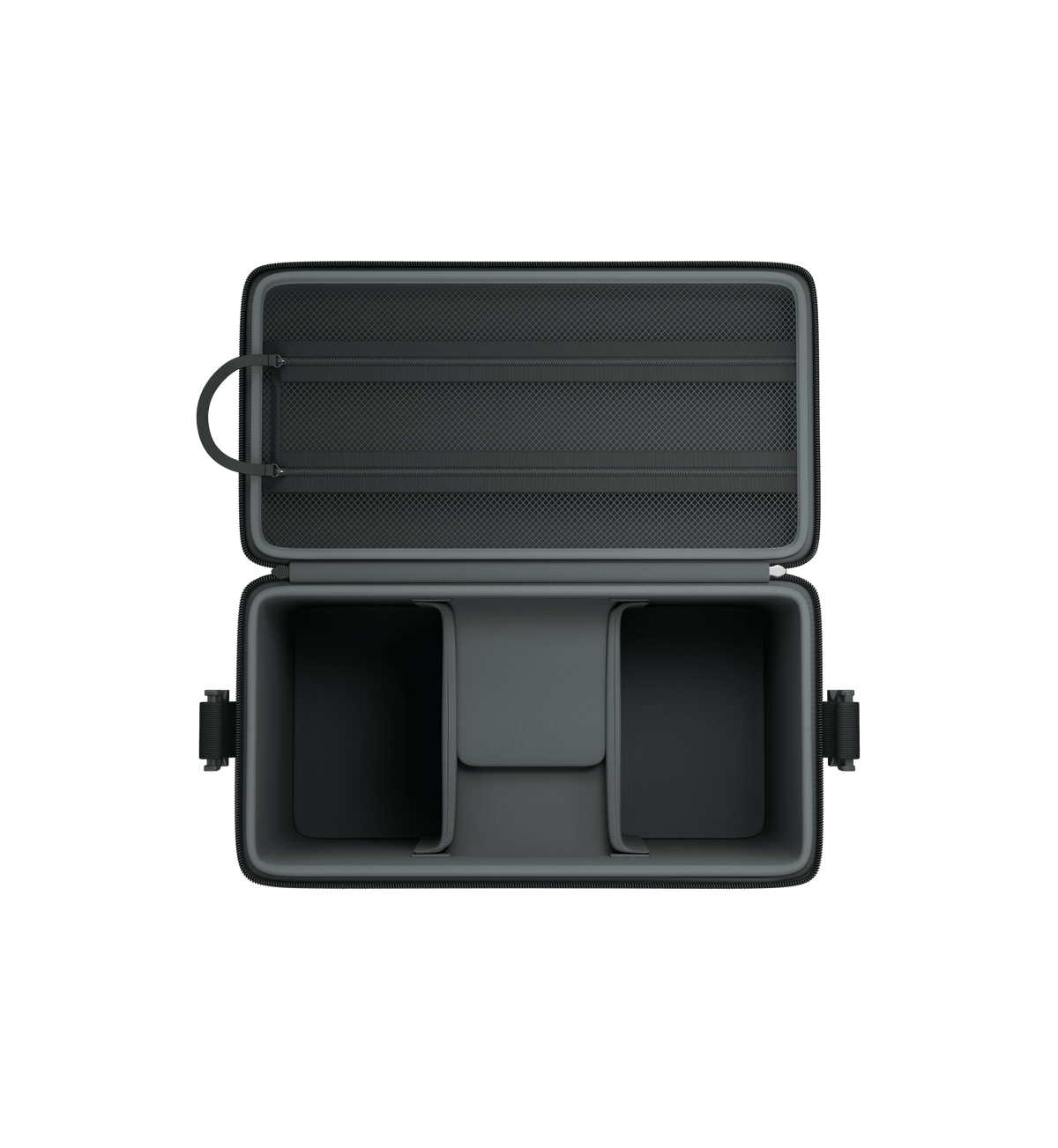 Hyperice Normatec Carry Case, black, open empty interior view