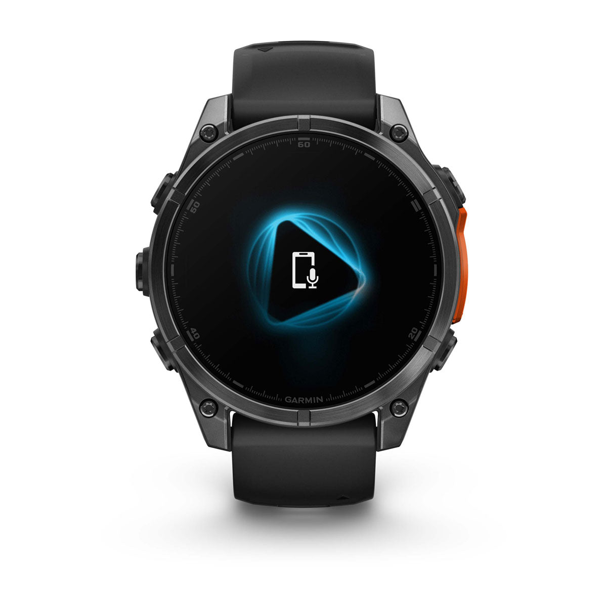 Garmin fenix 8 47mm AMOLED GPS Smartwatch - front view with data screen