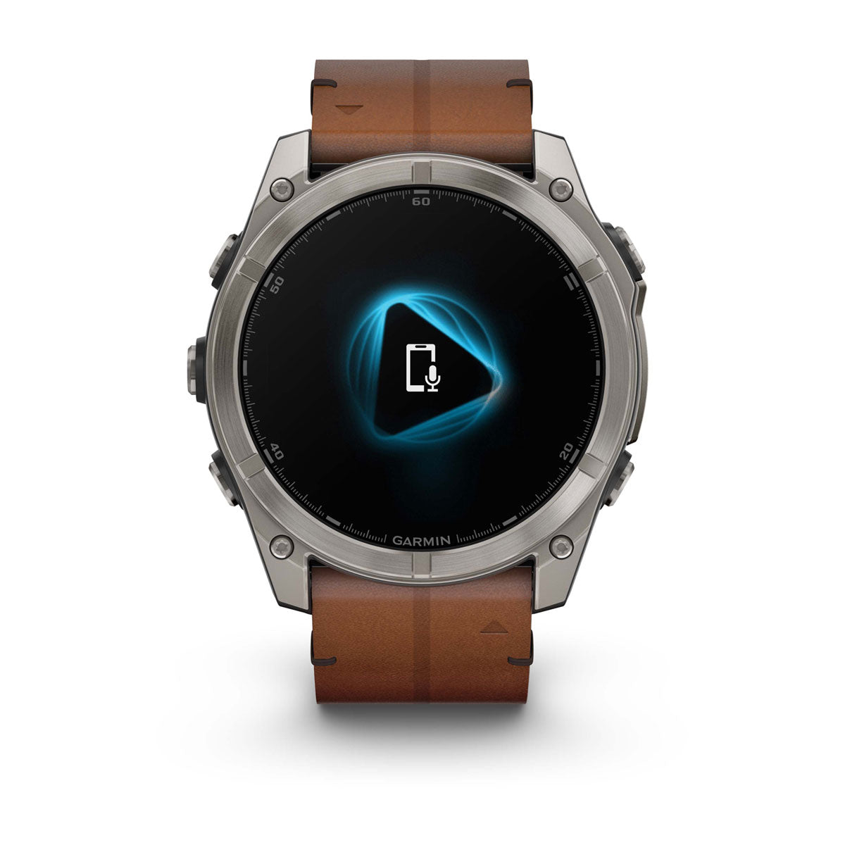 Garmin fenix 8 51mm AMOLED Sapphire GPS Smartwatch - front view with data screen