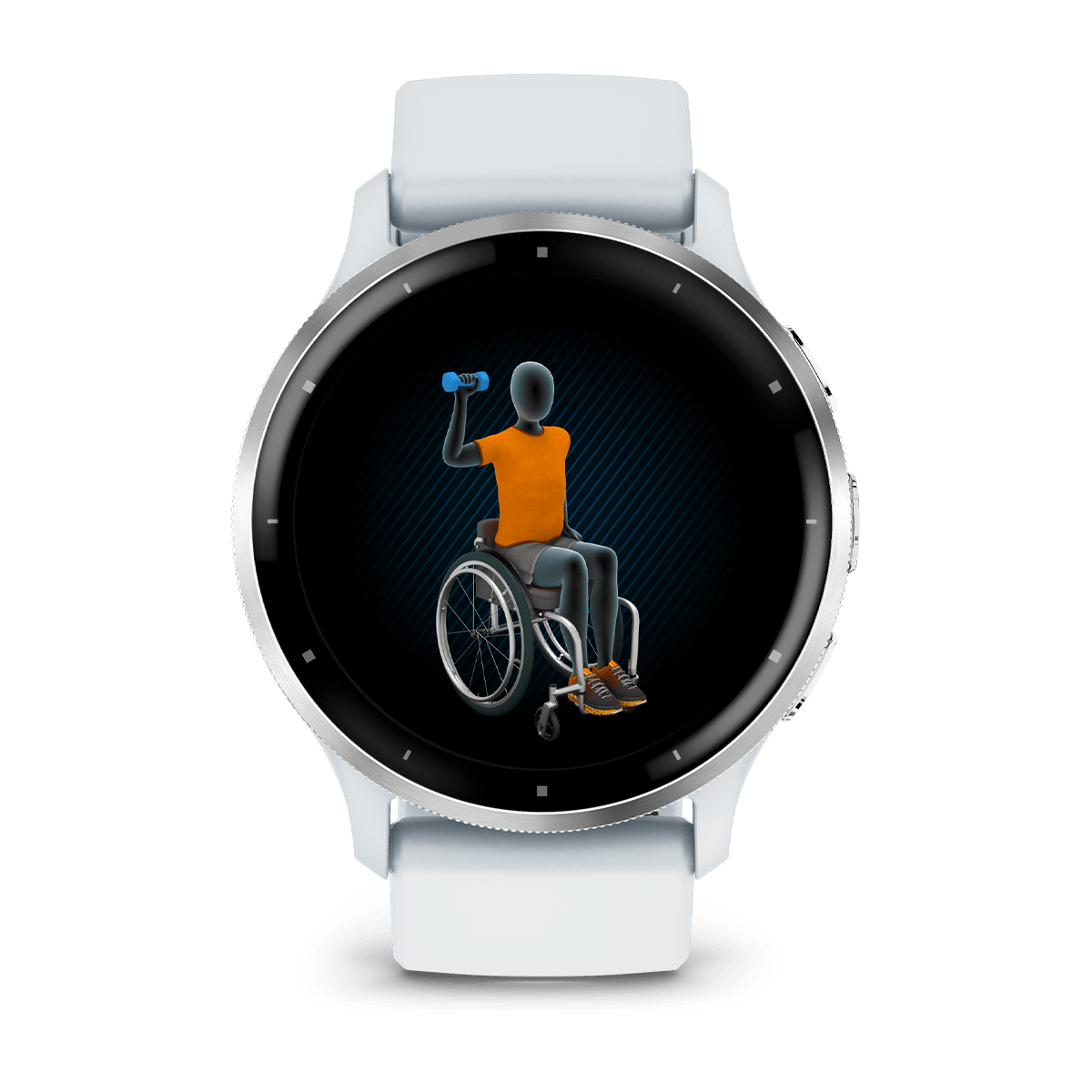 Garmin Venu 3 45mm GPS Health Smartwatch - front view, display screen feature