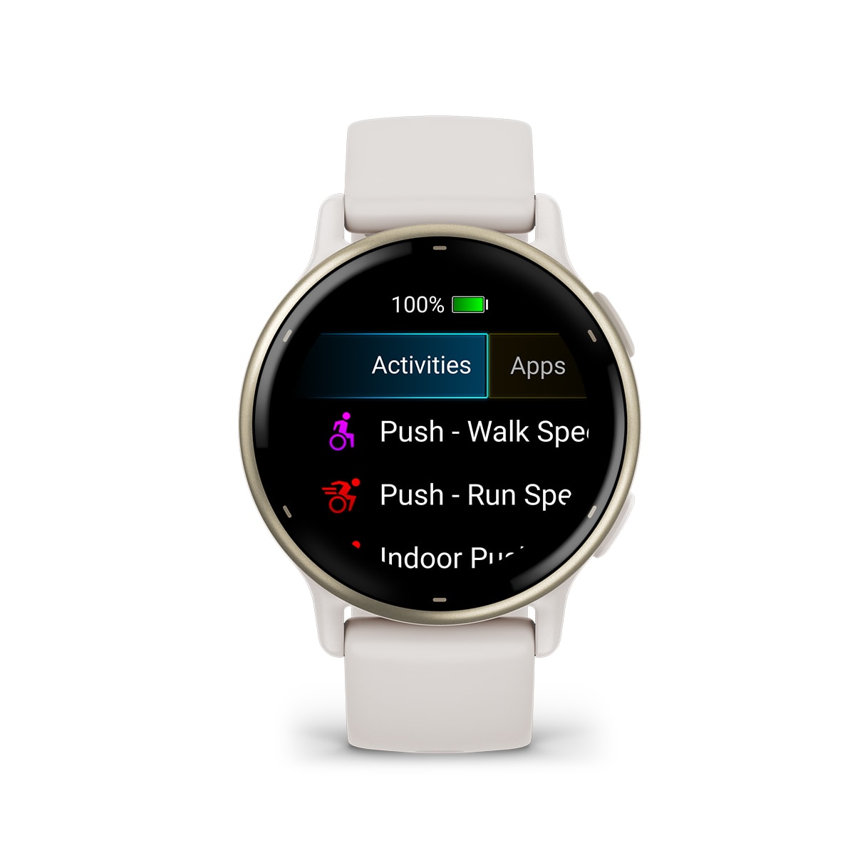 Garmin vivoactive 5 GPS Fitness Smartwatch - front view, display screen feature