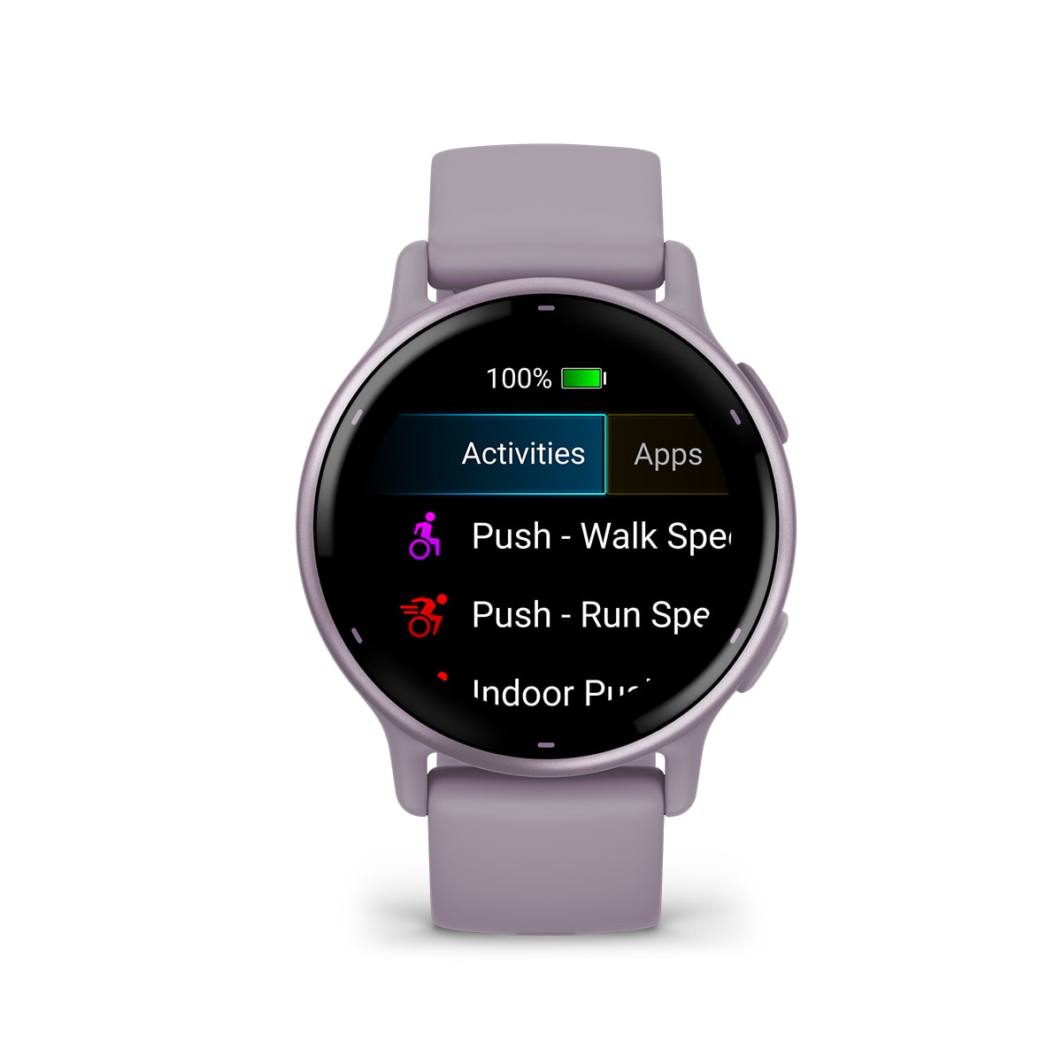Garmin vivoactive 5 GPS Fitness Smartwatch - front view, display screen feature