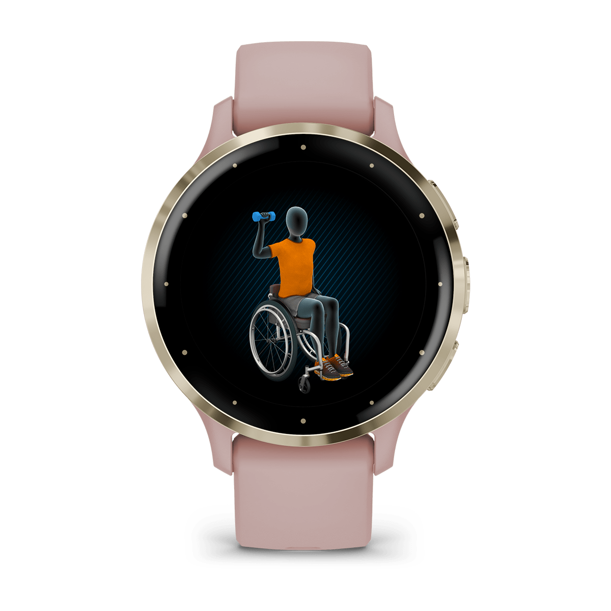 Garmin Venu 3S 41mm GPS Health Smartwatch - front view, display screen feature