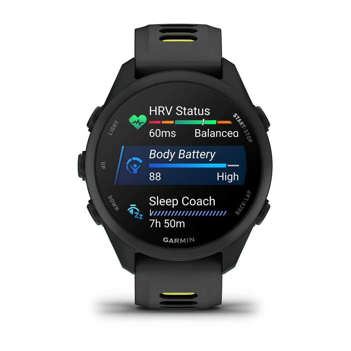Garmin Forerunner 170 Music GPS Running Smartwatch - display screen
