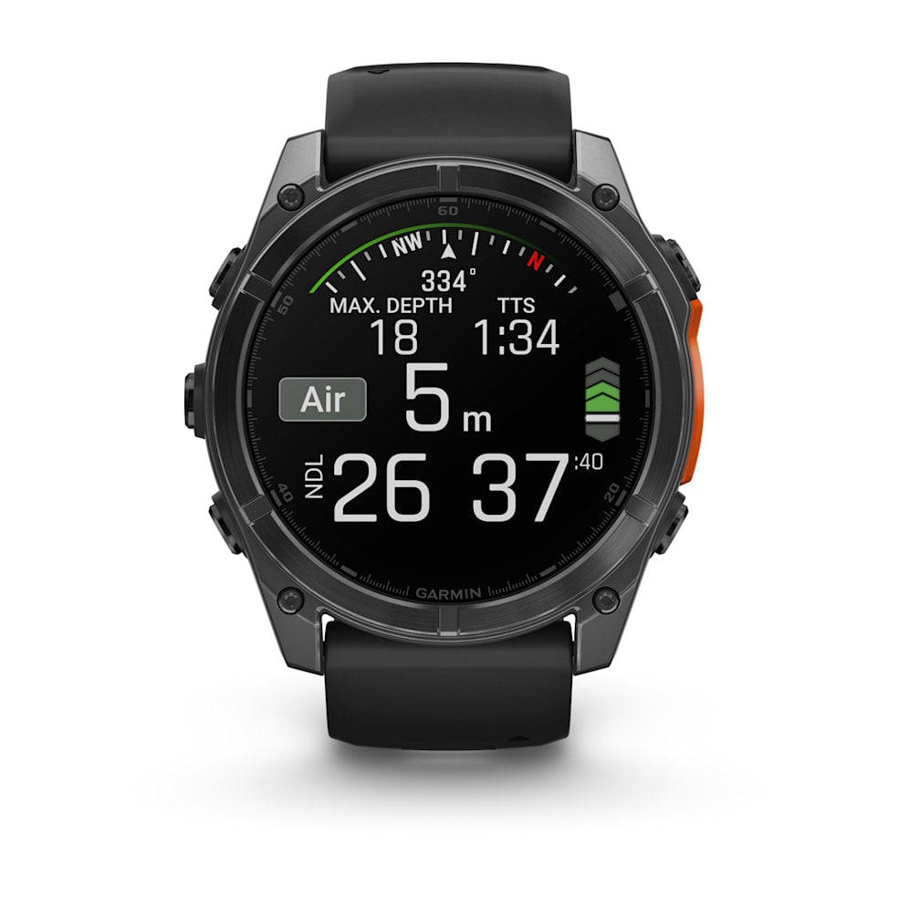 Garmin fēnix® 8 51 mm AMOLED GPS Multisport Smartwatch-Slate grey(black band) | 010-02905-00