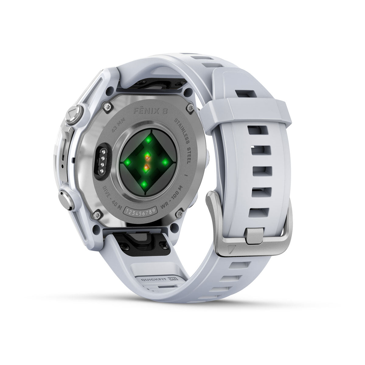 Garmin fenix 8 43mm AMOLED GPS Smartwatch - rear view