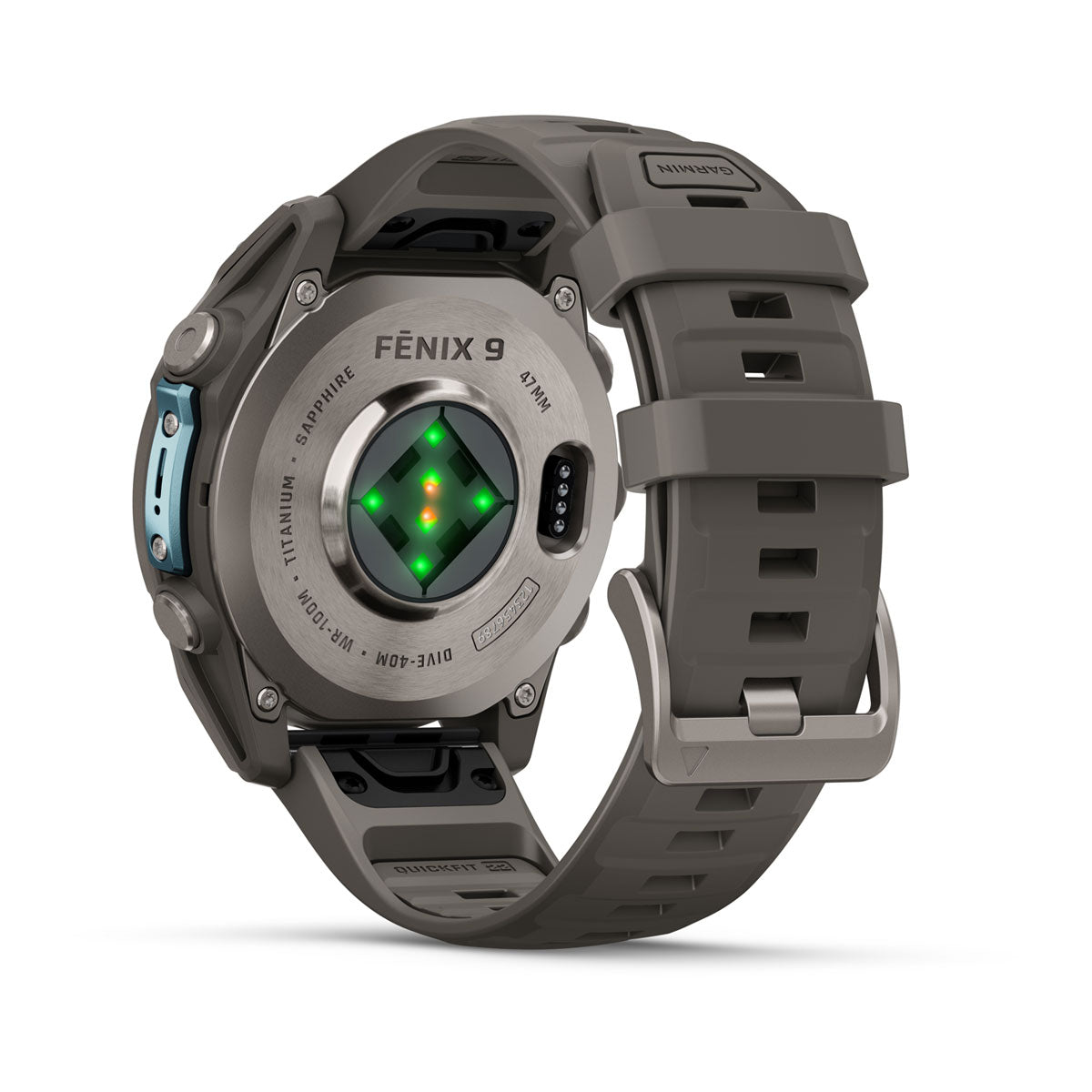 Garmin fenix 9 47mm AMOLED Sapphire GPS Smartwatch - rear view