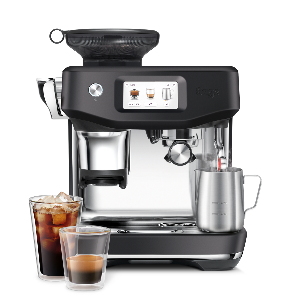 Sage Barista Touch Impress Bean-to-Cup Coffee Machine – Cold Extraction - Black Truffle