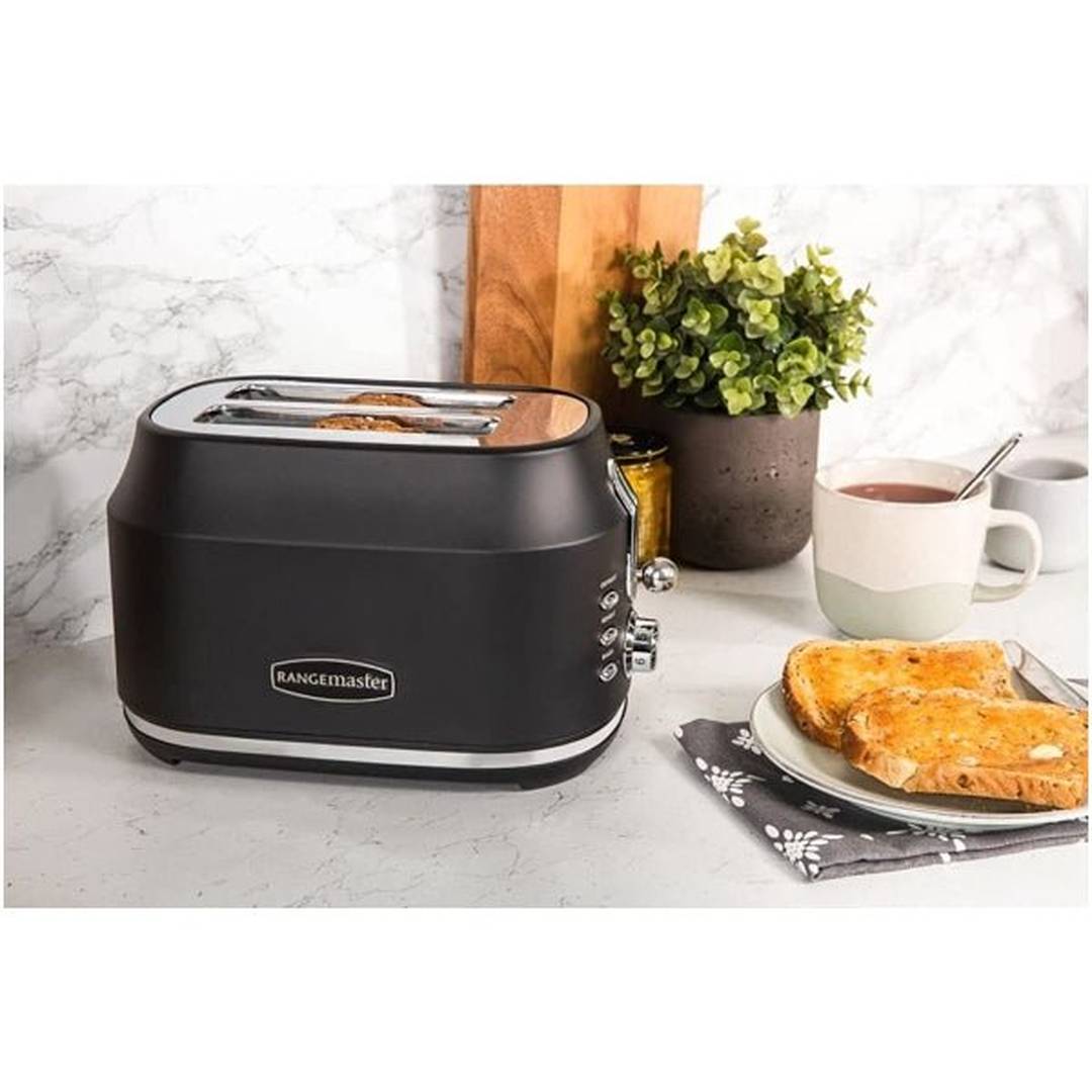 Rangemaster Classic 2 Slice Black Toaster | RMCL2S201BK Rangemaster Toaster Euronics Ireland