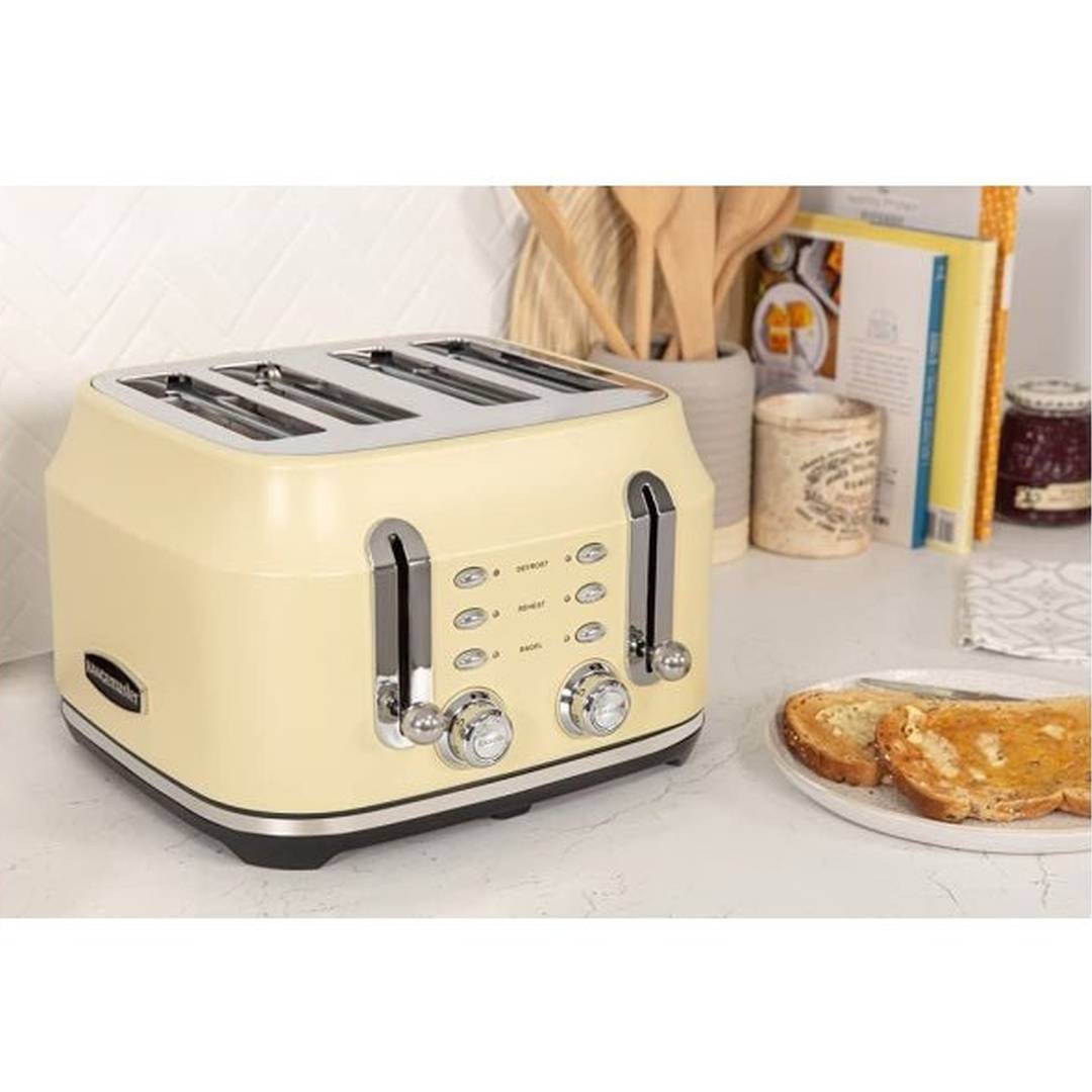 Rangemaster Classic 4 Slice Cream Toaster | RMCL4S201CM Rangemaster Toaster Euronics Ireland