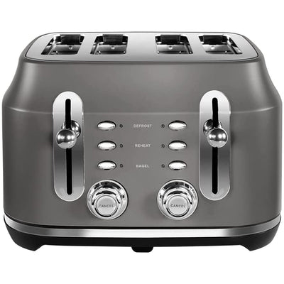 Rangemaster Classic 4 Slice Grey Toaster | RMCL4S201GY Rangemaster Toaster Euronics Ireland