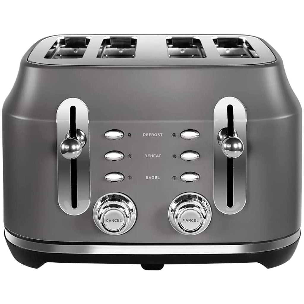 Rangemaster Classic 4 Slice Grey Toaster | RMCL4S201GY Rangemaster Toaster Euronics Ireland